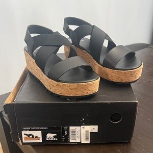 NEW Sorel Cameron Platform Slingback Sandals